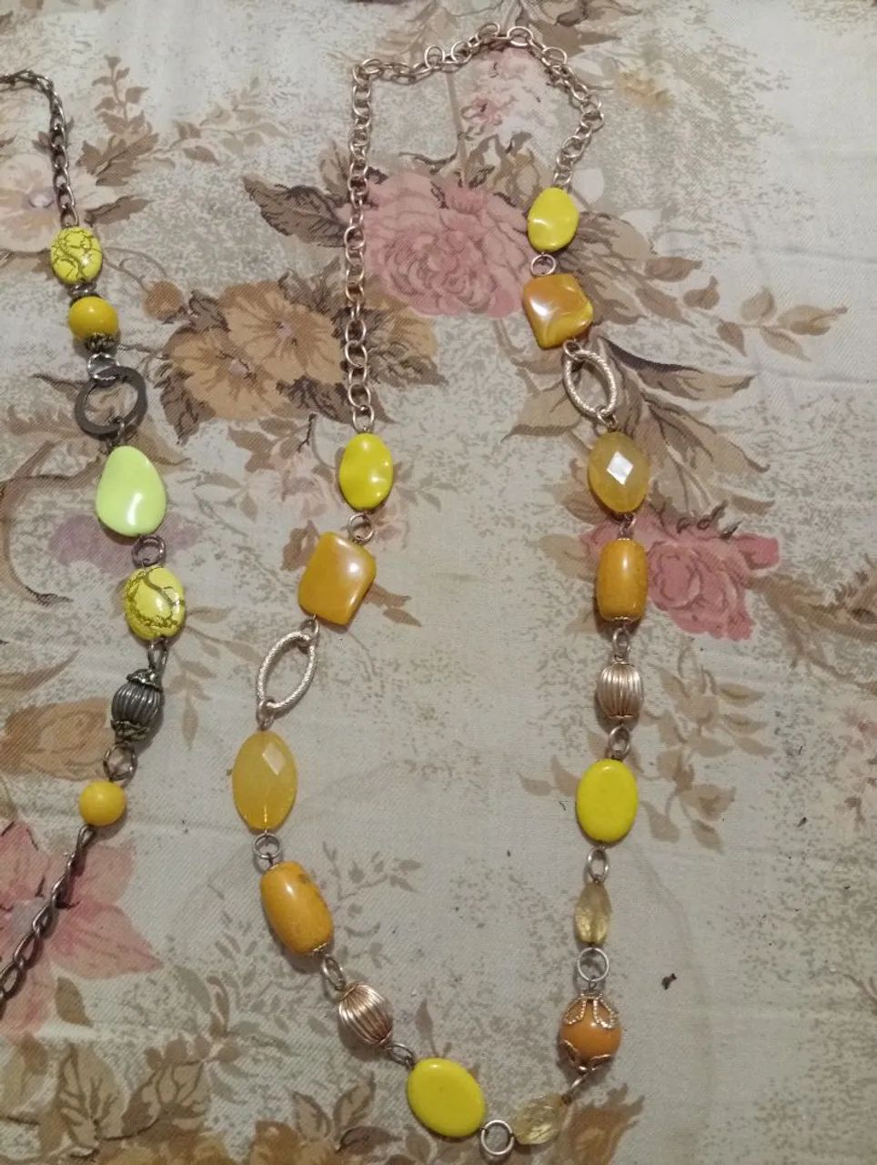 Kit 2 Colares Femininos Boho Chic - Amarelo e Âmbar - Foto 4
