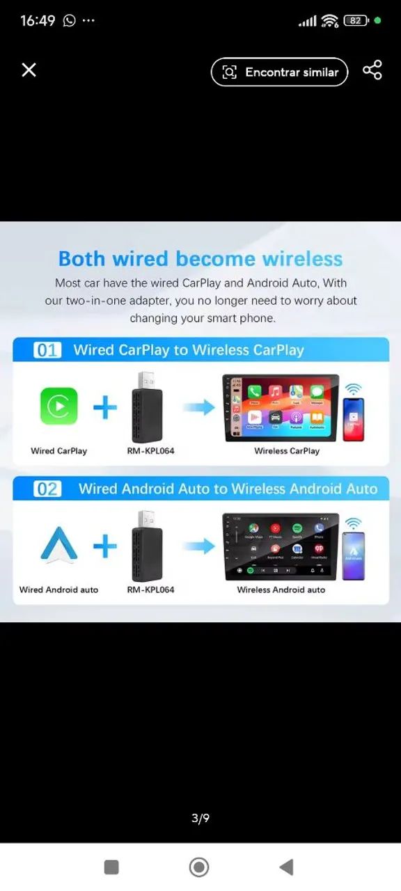 Adaptador Android auto carplay  - Foto 2
