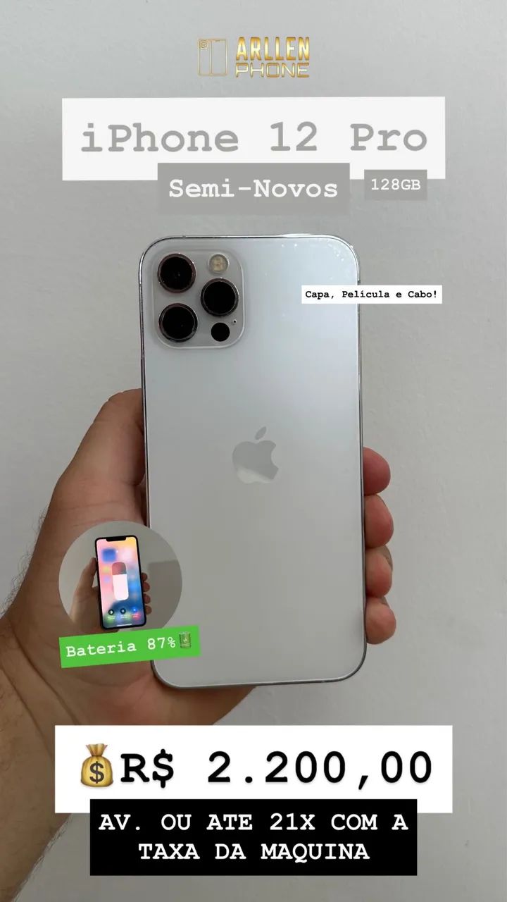 iPhone 12 Pro 128GB 88% - Celulares e Smartphones - Felícia