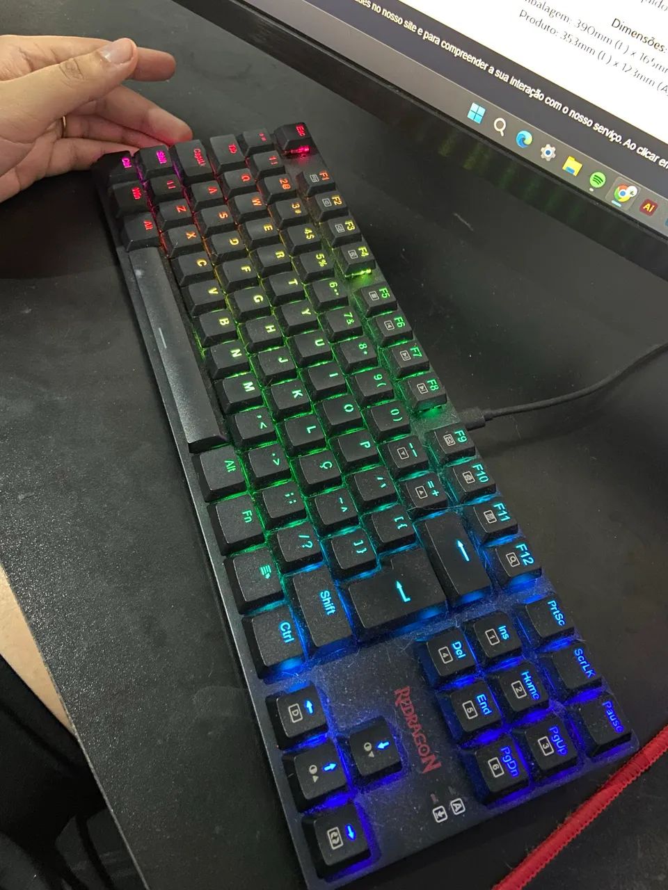 TECLADO REDRAGON GAMER RGB