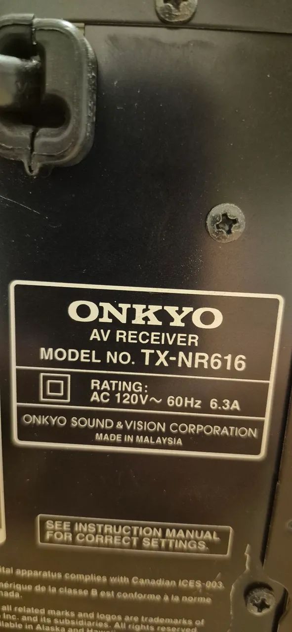 Receiver Onkyo TX-NR616 - Aparelhos de Som - Bacacheri, Curitiba
