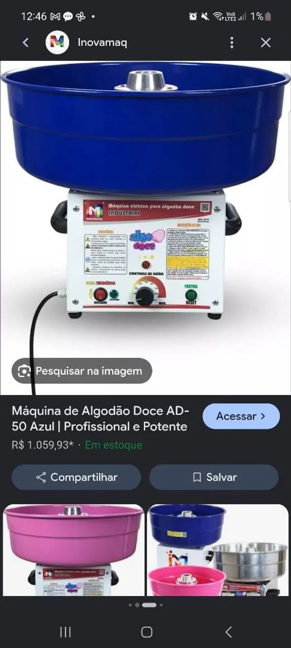 Máquina de Algodão doce