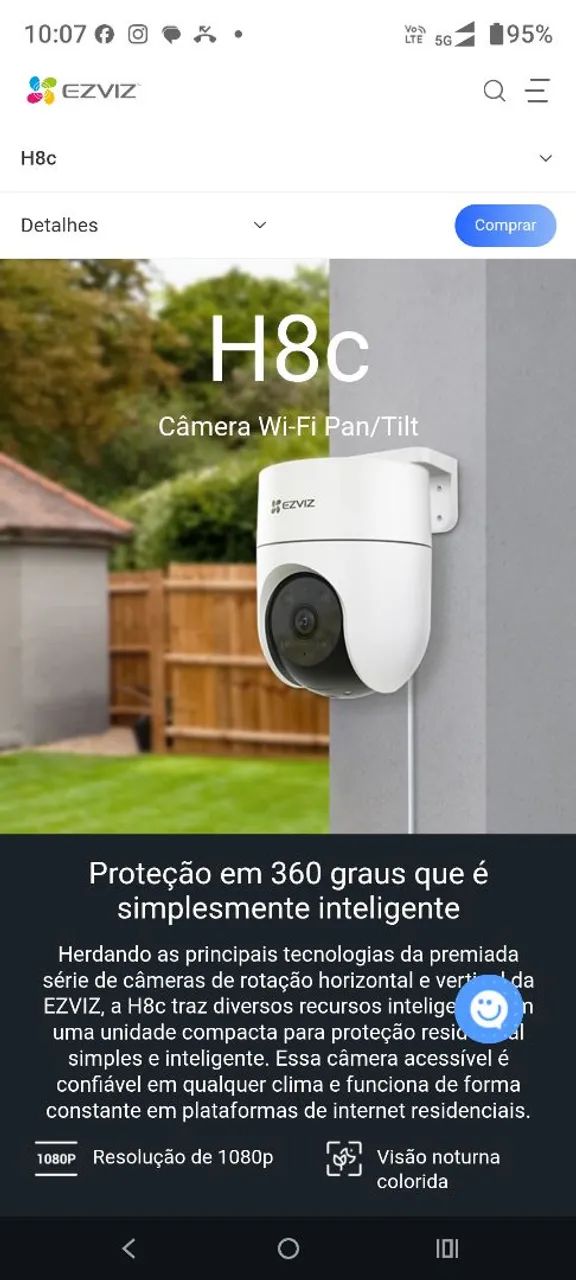 Câmera ezviz H8C pro