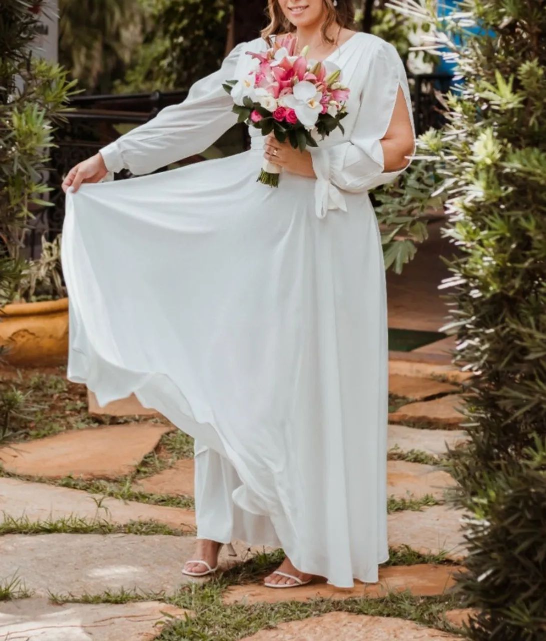 Vestido longo branco