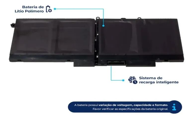 Bateria Compatível Note Dell Gjknx P/ Lat 5480/5490/5590 - Foto 5