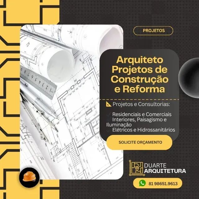 Arquiteto - Projetos para construção ou reformas Residenciais e Comerciais