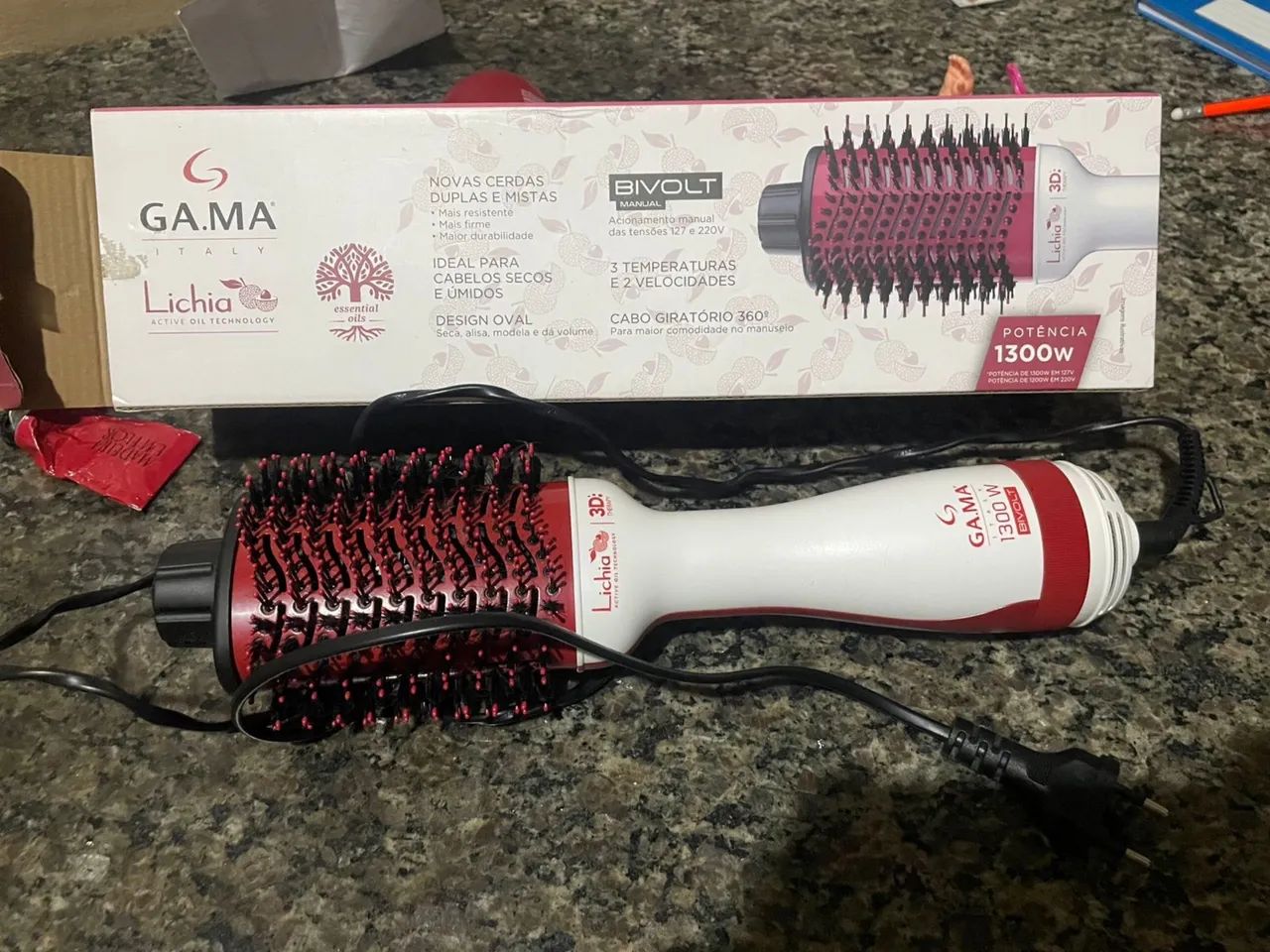 Escova modeladora rotativa 