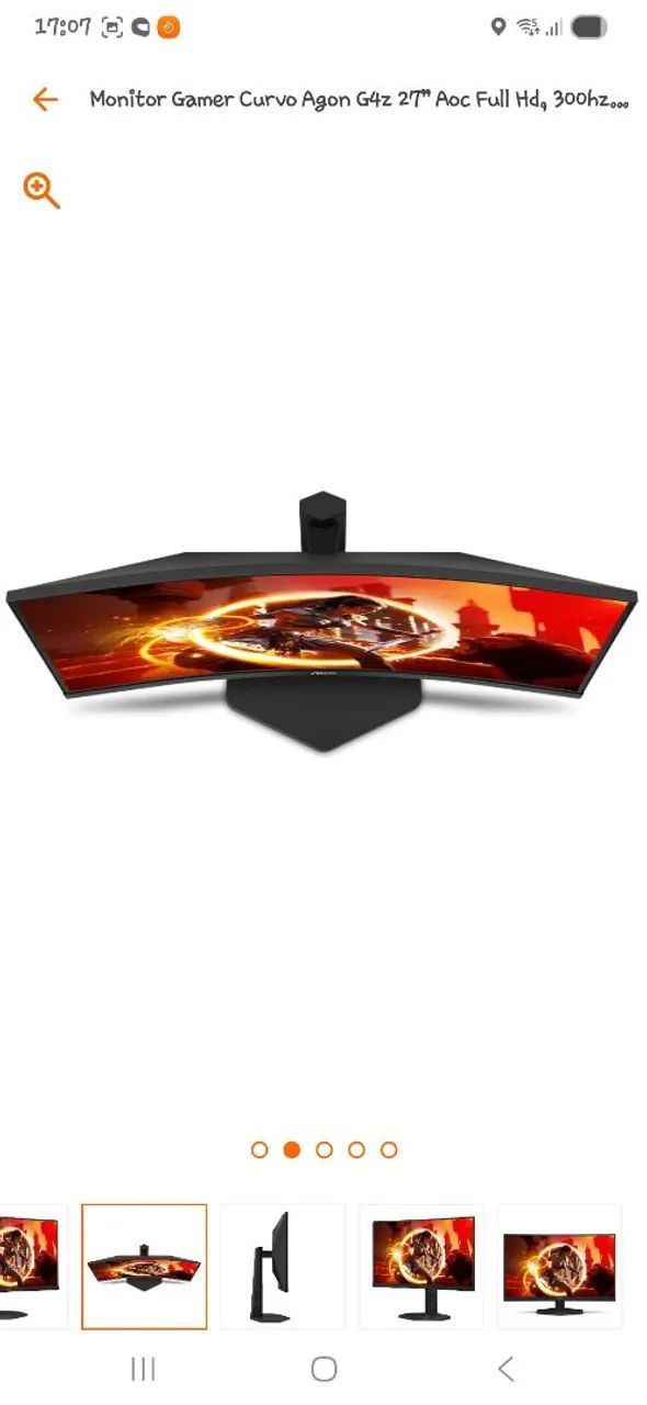 Monitor gamer AOC AGON Curvo 27p - Foto 6