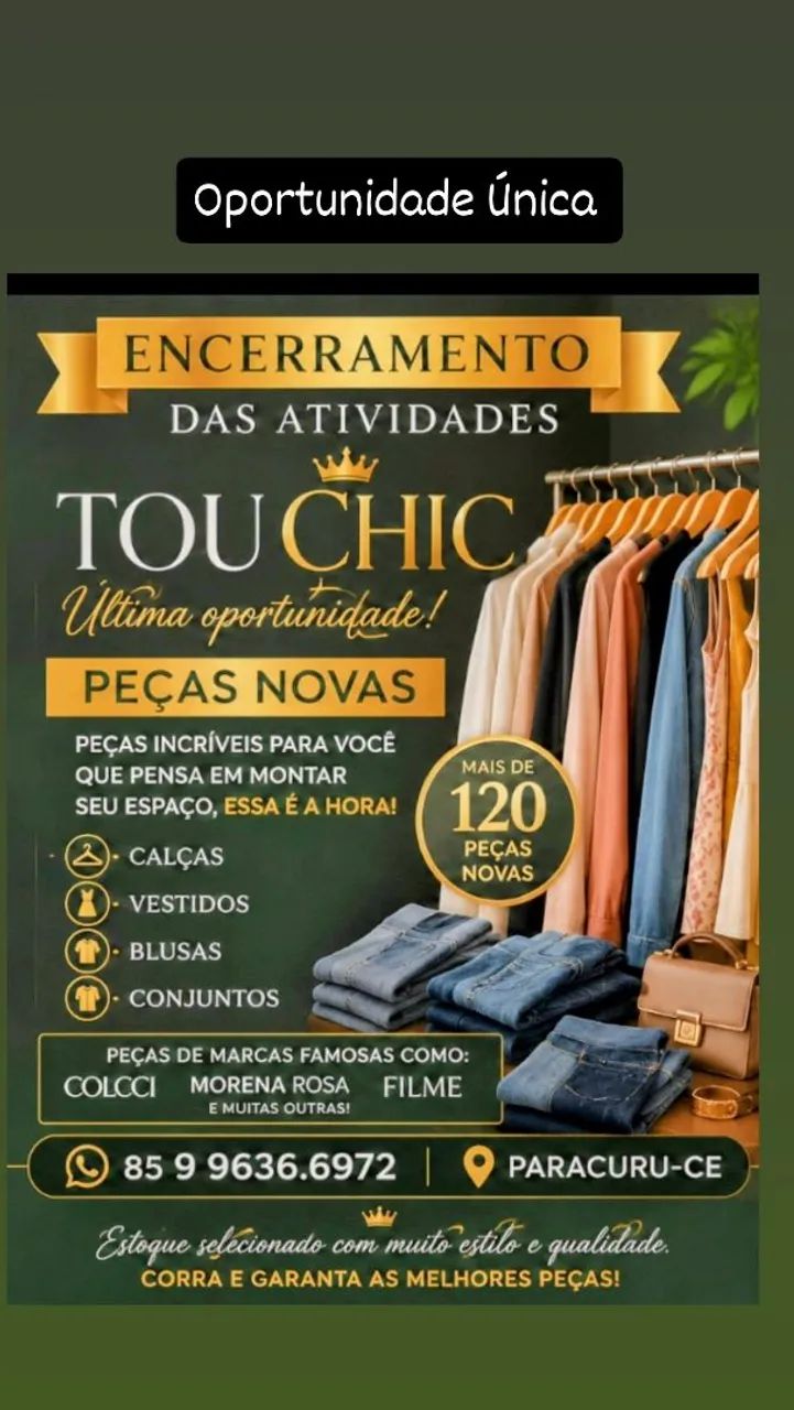 FECHAMENTO DE LOJA - Estoque, Equipamentos e Acessórios com Preços Imperdíveis