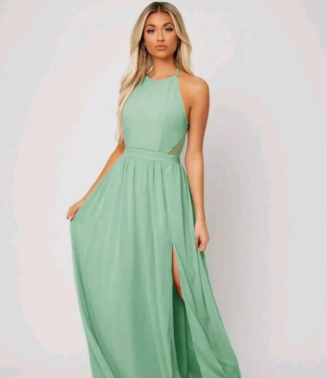 Vestido verde claro