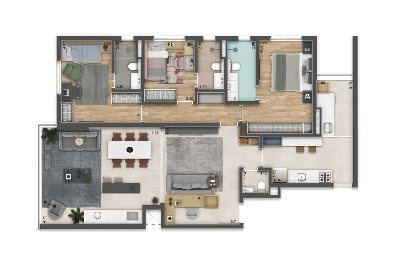 PLANTA 132m²
