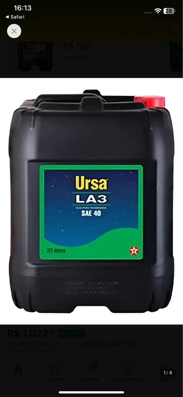 Óleo Ursa LA3 SAE 40