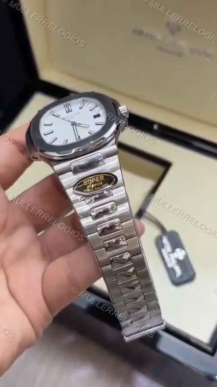 Patek Philippe Branco Base ETA + Caixa Completa - Foto 4