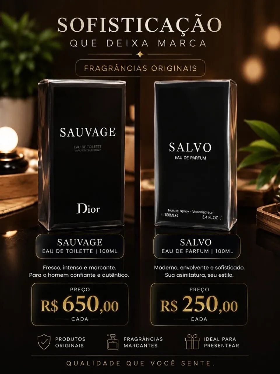 Perfume Salvo Intense (Sauvage) 100ml  - Foto 2