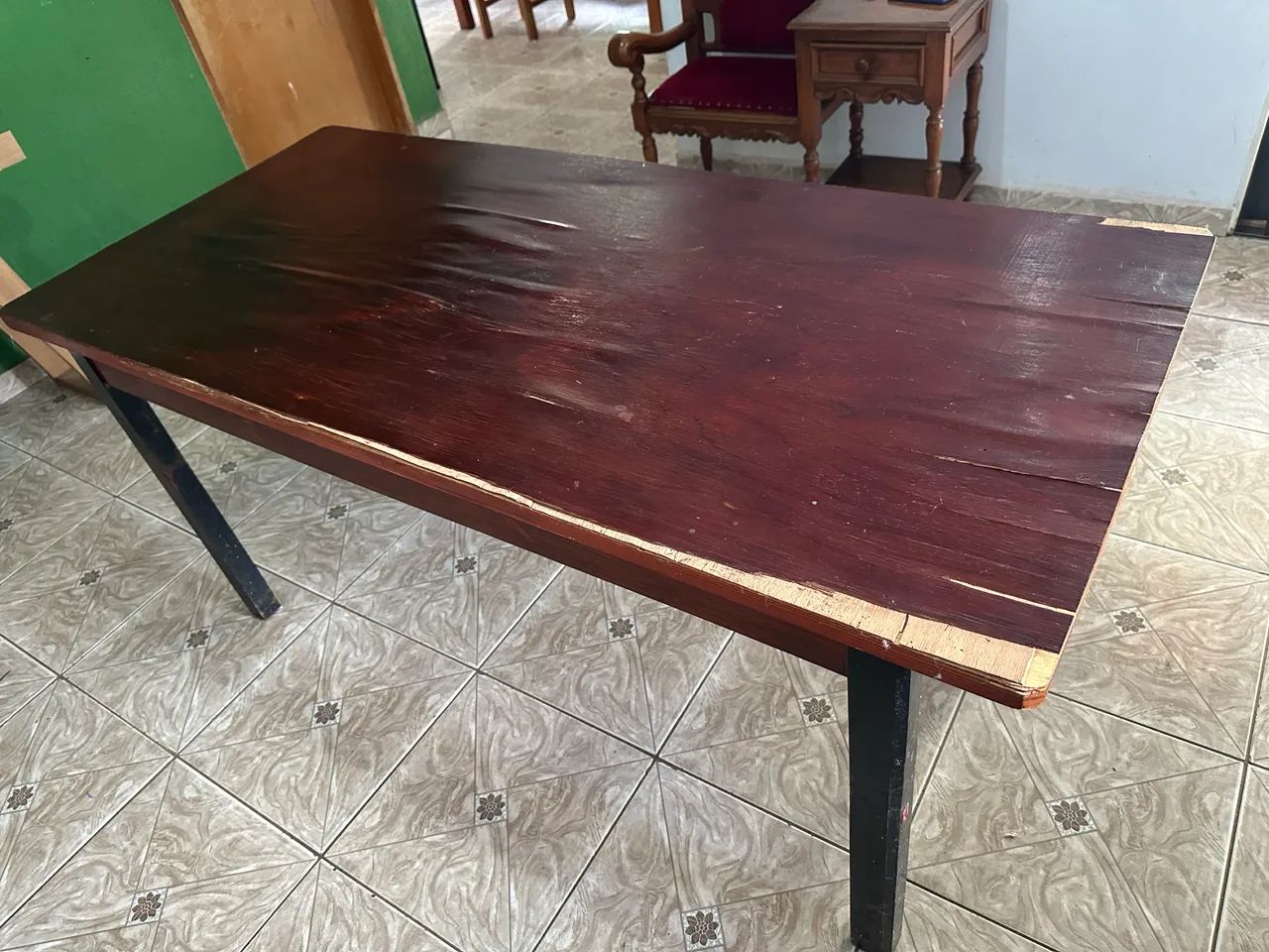 Mesa Grande base de madeira - Foto 4