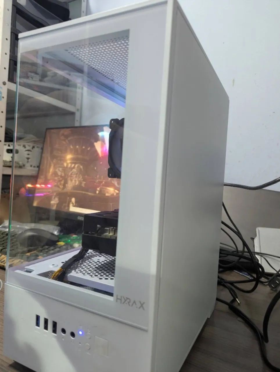 (vídeo) PC gamer ryzen 5500x3d 16gb ram ssd 512gb nvme nvidia geforce rtx 2070 branco - Foto 6