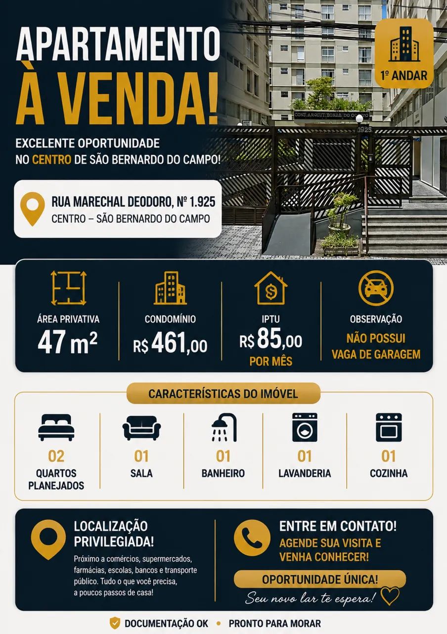Apartamento centro de São Bernardo do Campo 