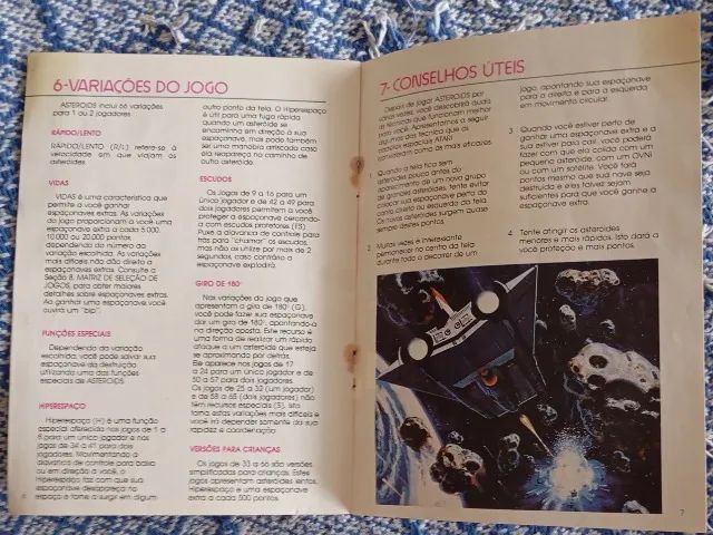 Manual Do Cartucho Asteroids Atari Polyvox Original - Foto 4