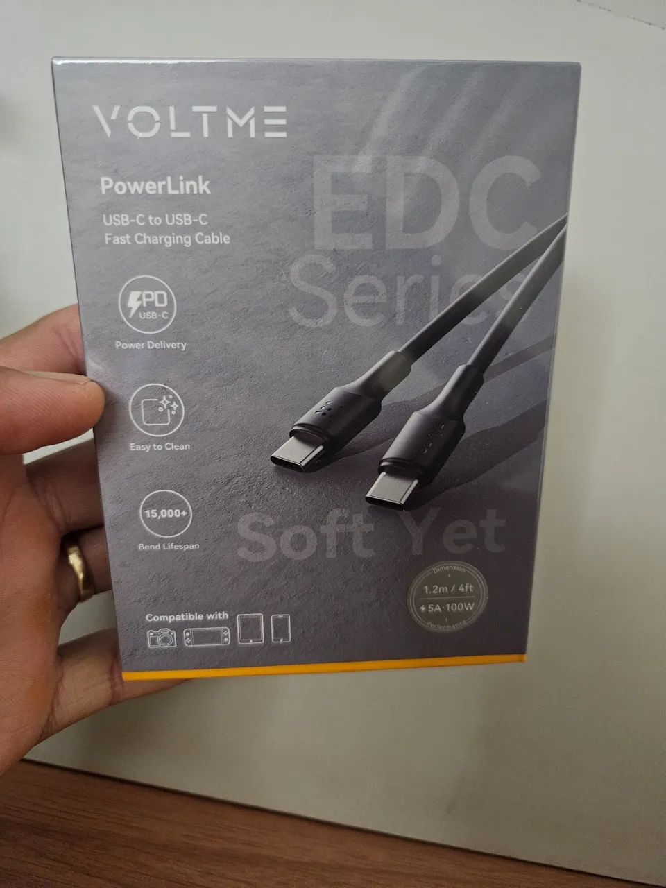Cabo USB-C para USB-C Voltme - Foto 3