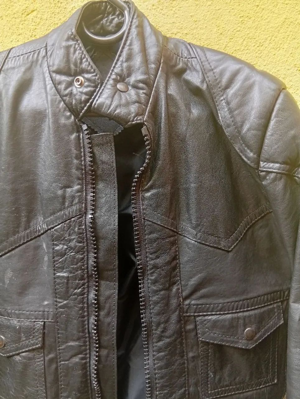 Jaqueta couro masculino 