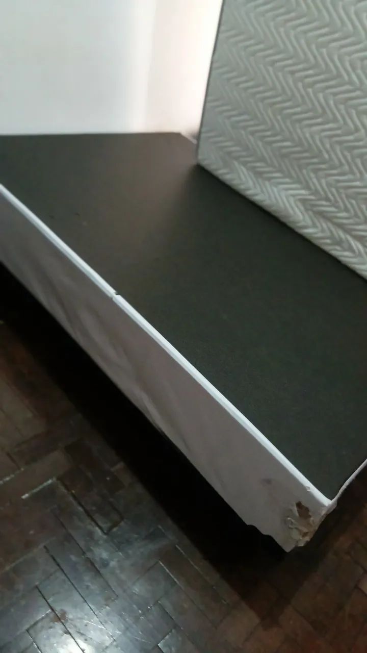 Cama base box branco usado - Foto 2