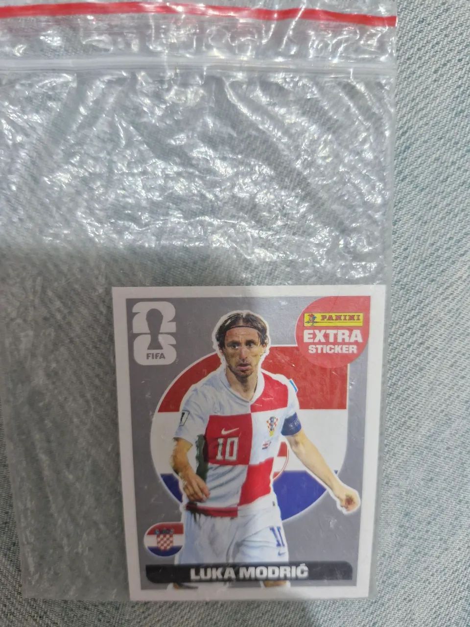 Extra Sticker Modric de Prata Figurinha da Copa de 2026