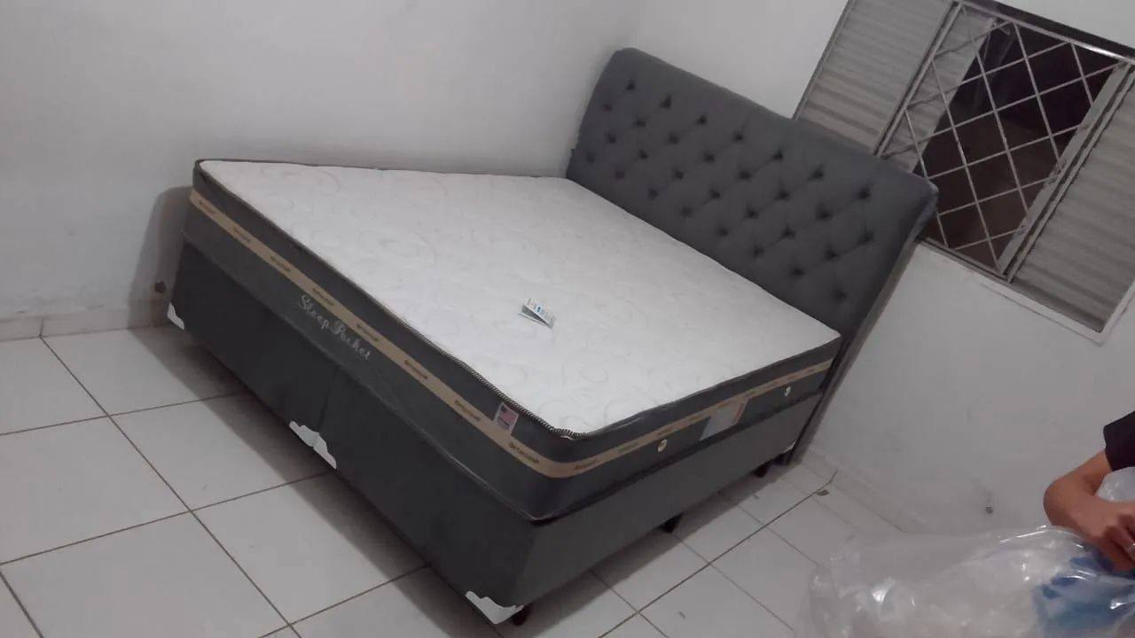 Cama queen size com colchão molas ensacadas  - Foto 2