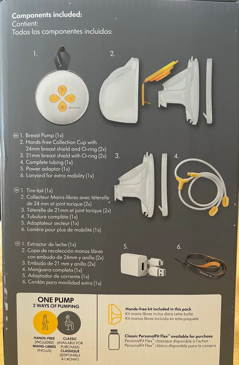 Extrator de Leite Elétrico Duplo Medela Swing Maxi Hands-Free - Foto 2