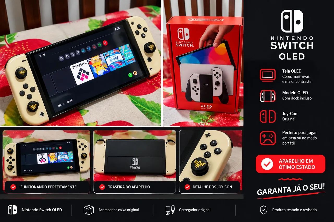 NINTENDO SWITCH OLED DESTRAVADO - Foto 3