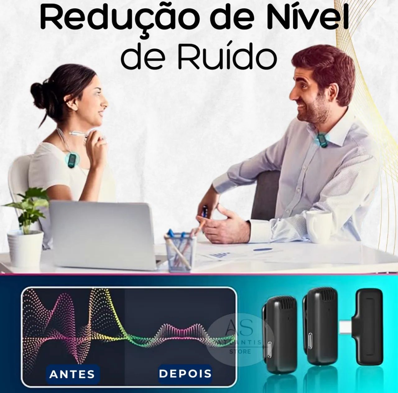 Microfone Lapela Duplo (entrega gratis) - Foto 4