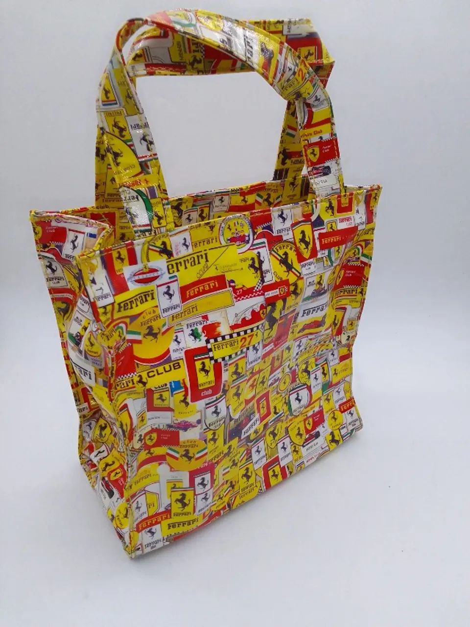 Sacola Lona Vinil Original Ferrari Promoção Anos 90 - 33 Cms 