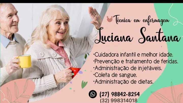 Cuidadora de idosos e cuidadora infantil e tecnica de enfermagem 