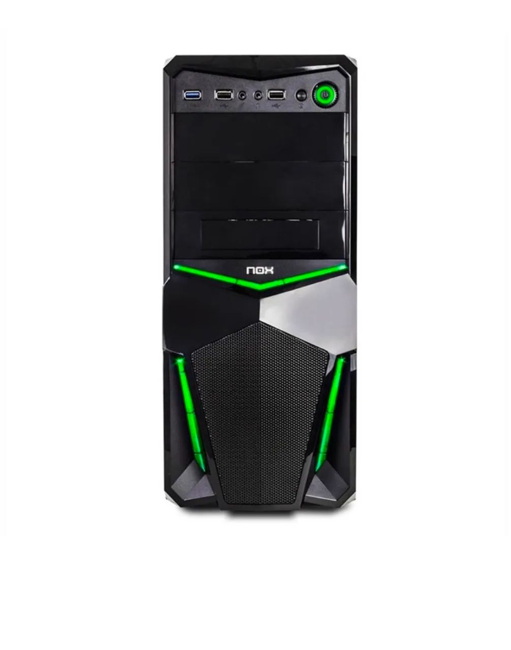 Gabinete Gamer NOX Pax com Led Verde  - Foto 2