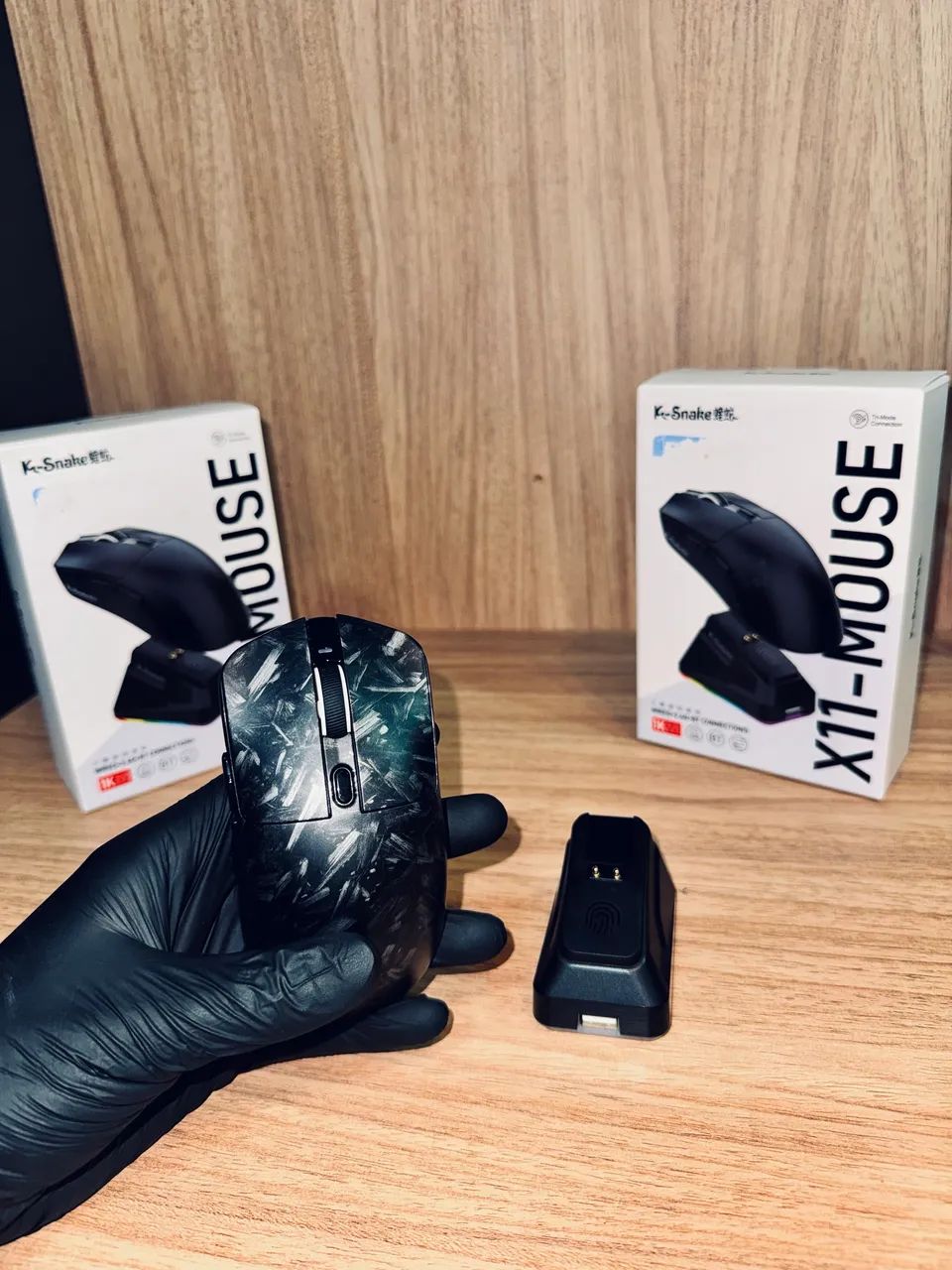 Mouse Gamer K-Snake X11 Wireless 1000Hz + Dock - 2.4G/Bluetooth - Foto 3