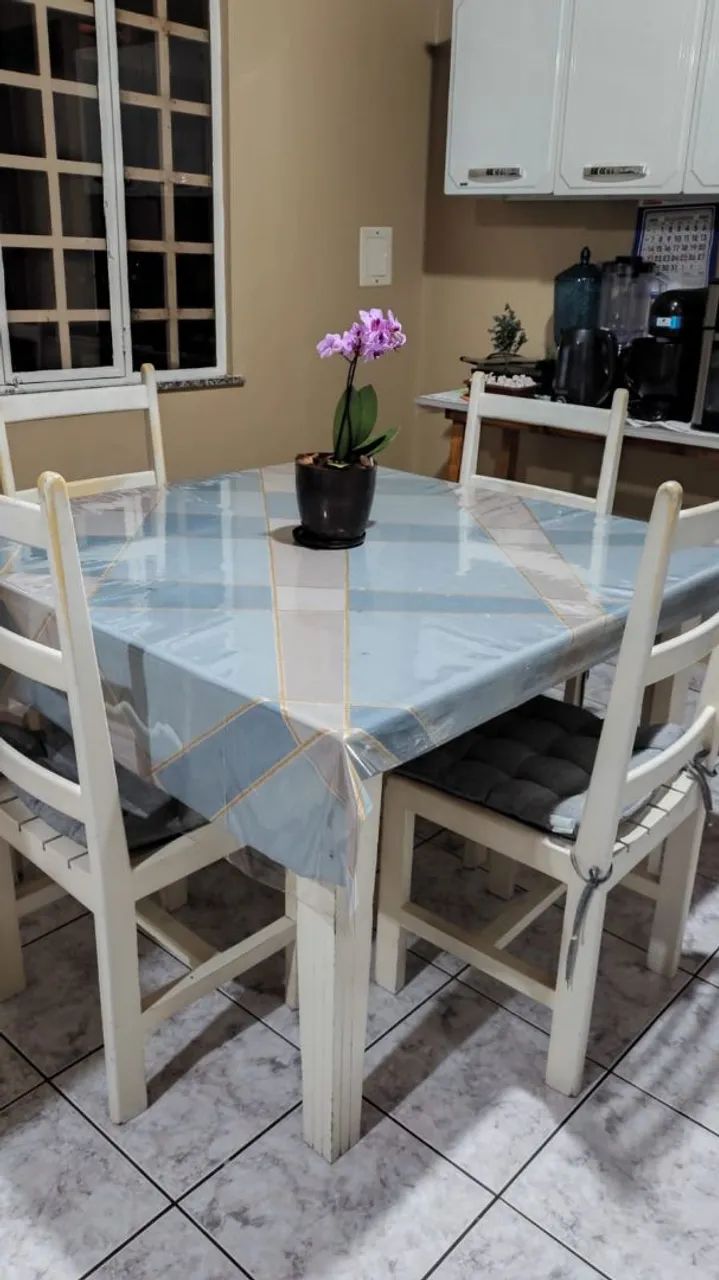 Jogo de mesa com cadeira em madeira  - Foto 2