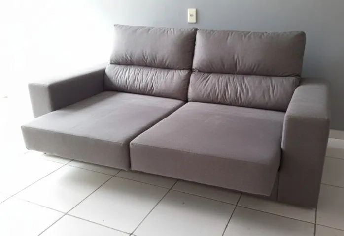 sofá cama retrátil reclinável promoção  - Foto 5