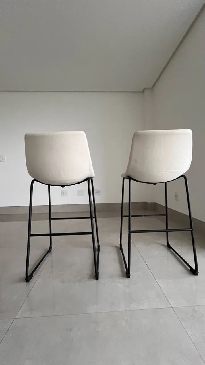 kit banquetas linho off white - Foto 5
