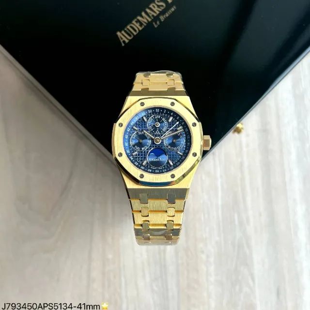 Audemars Piguet Dourado Automático + Caixa Completa