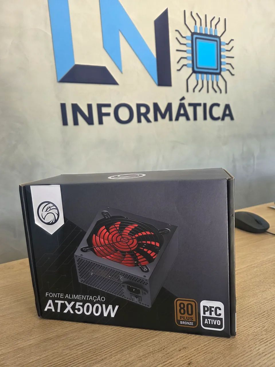 Fonte 500w 80 plus - nova lacrada