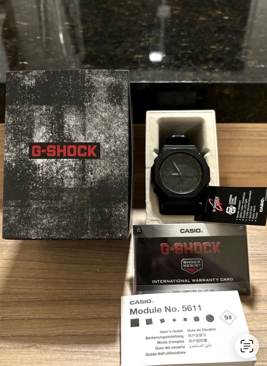 G-SHOCK GA-2100-1A1 - TODO PRETO  - Foto 3