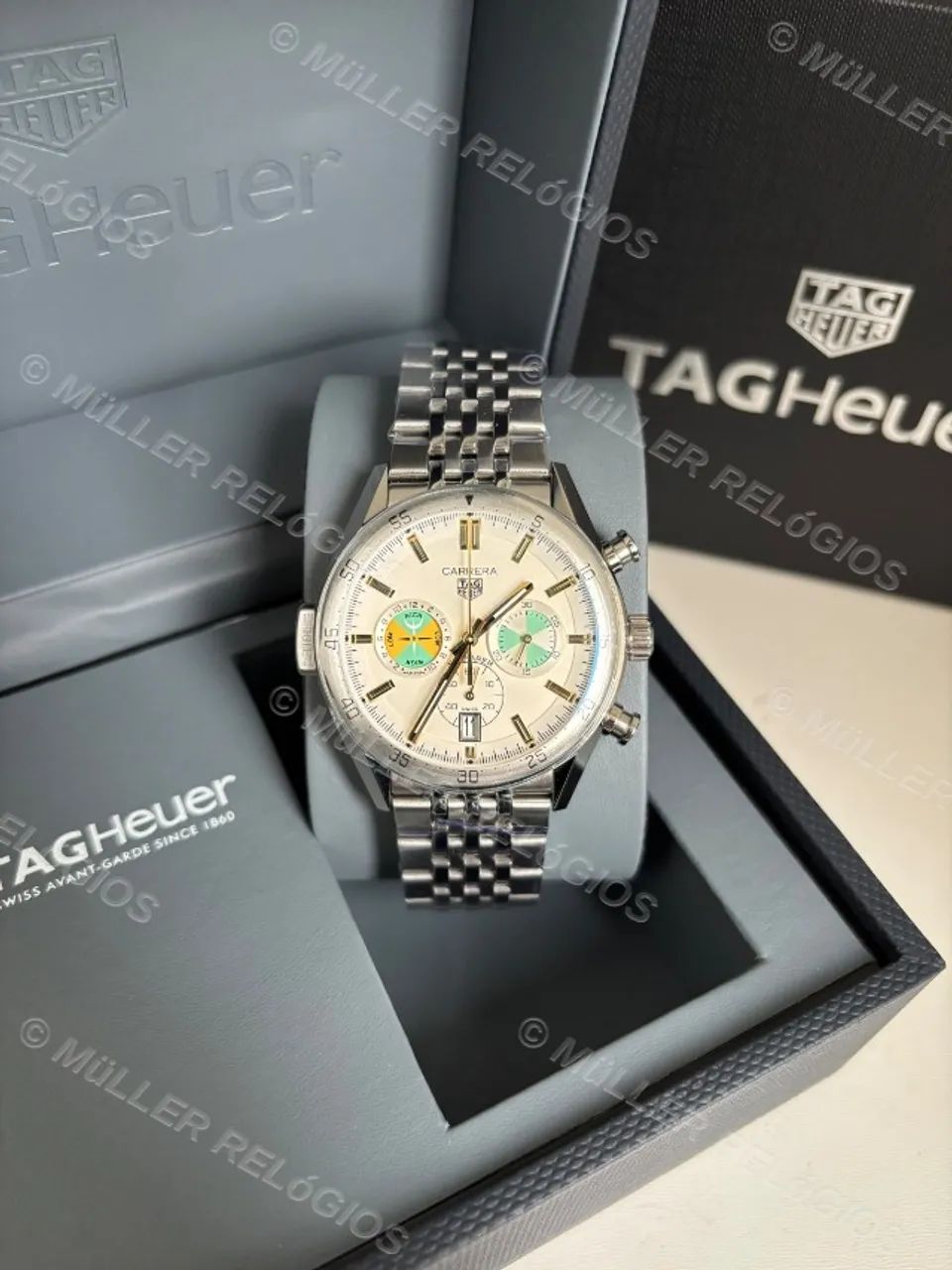 Tag Heuer Carrera 43mm + Caixa Tag Heuer Completa