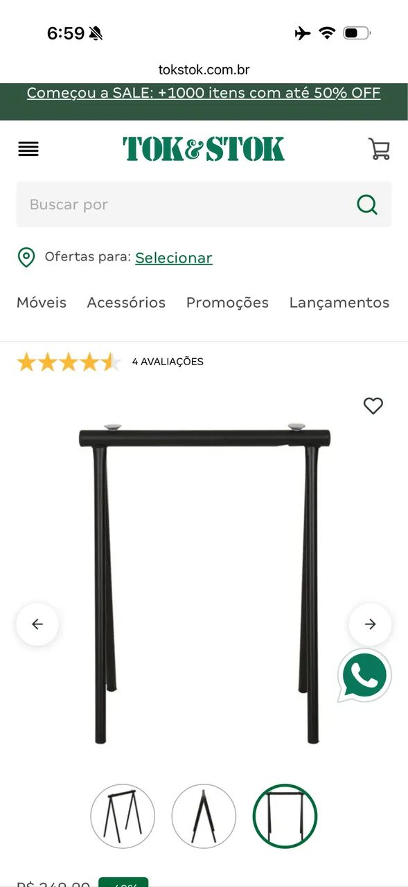 Cavalete preto - Foto 2