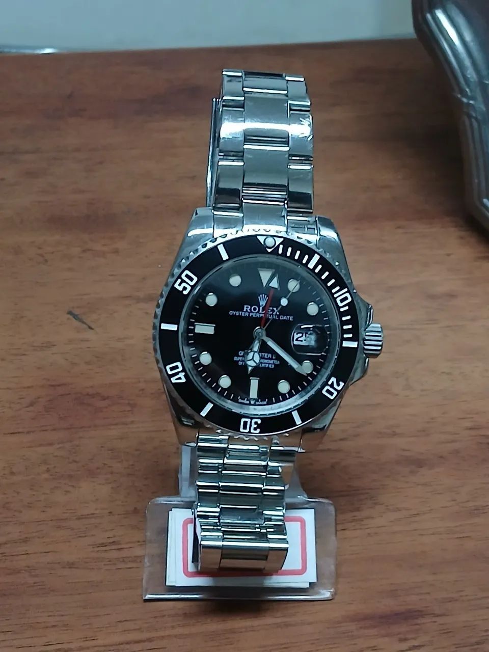 Rolex Perpetual Caixa e Pulseira de Aço. Funcionamento Mecânico. Automático.  - Foto 2