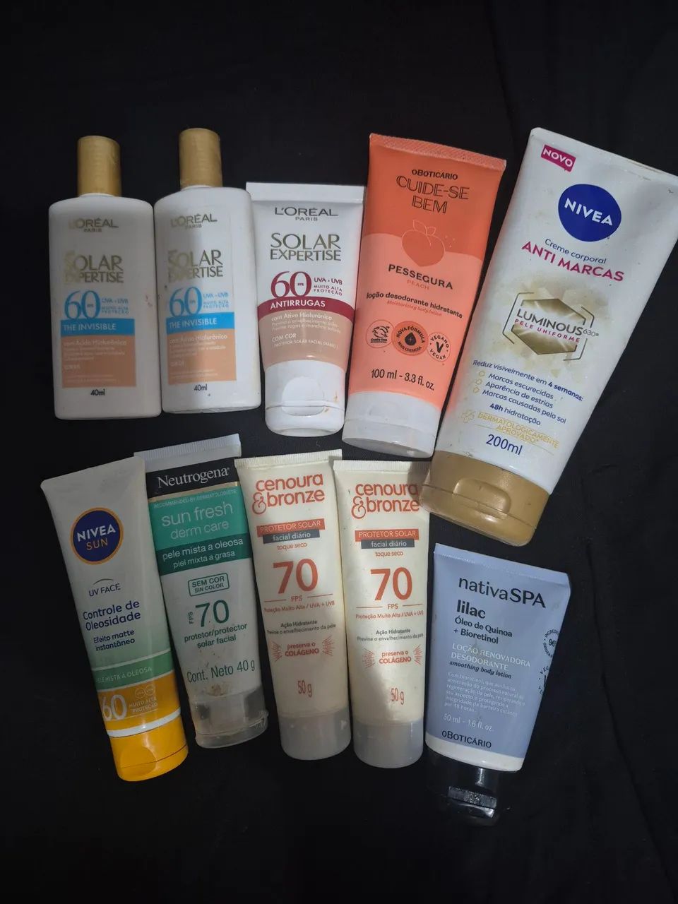 Kit de protetores e hidratantes 
