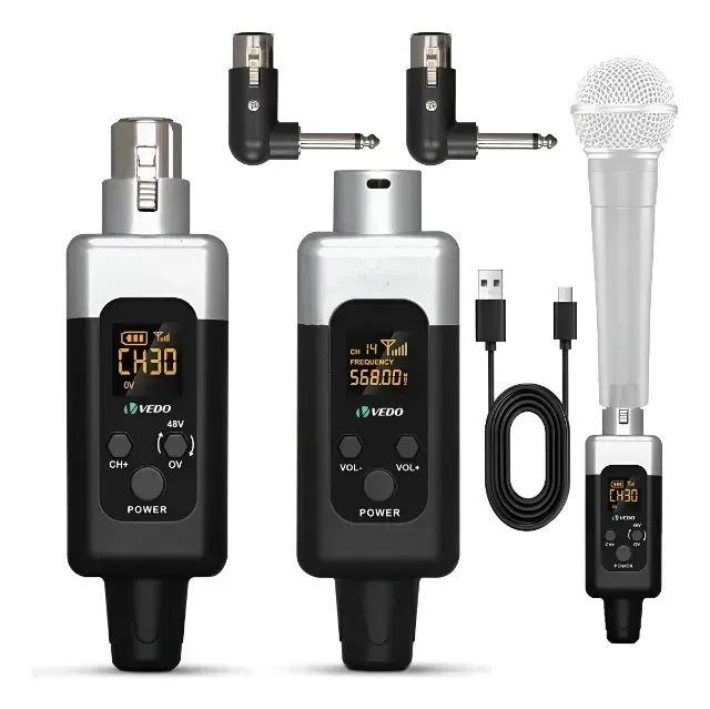 Conversor De Microfone Transmisor Sem Fio Vedo + Microfone Behringer B 906 Dinâmico S/fio - Foto 2