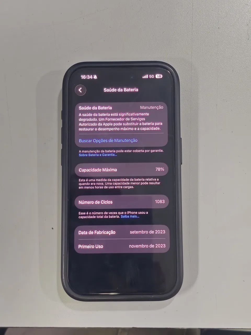 iPhone 15 pro 128Gb - Preto - Foto 4