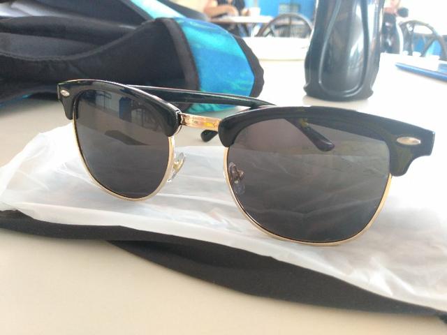 Óculos vintage preto proteção uv400