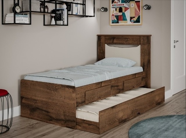 Quarto Suíte Cama com Cama auxiliar 2 Gavetas - Foto 2