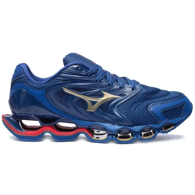 Tênis Mizuno Wave Prophecy 12S Novo Original na Caixa Azul Verm Promoção