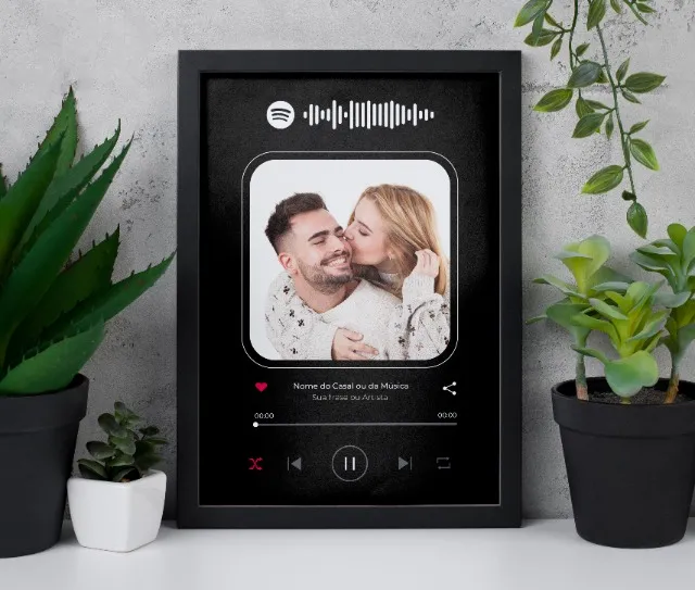 Placa Spotify Música do Casal Personalizada 2 - Namorados 56